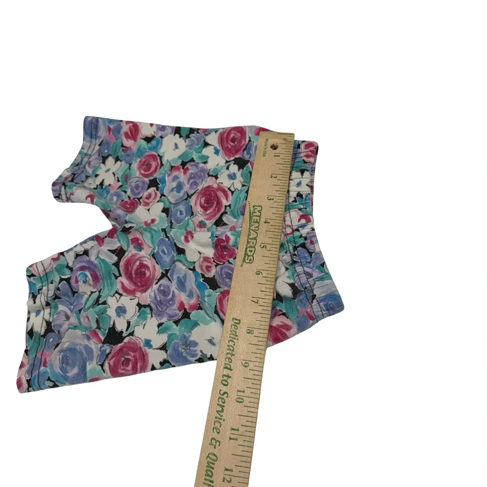 Vintage Cool Wear Kids Floral Shorts Set White‎ Swing Top Purple Pink 4/6X USA